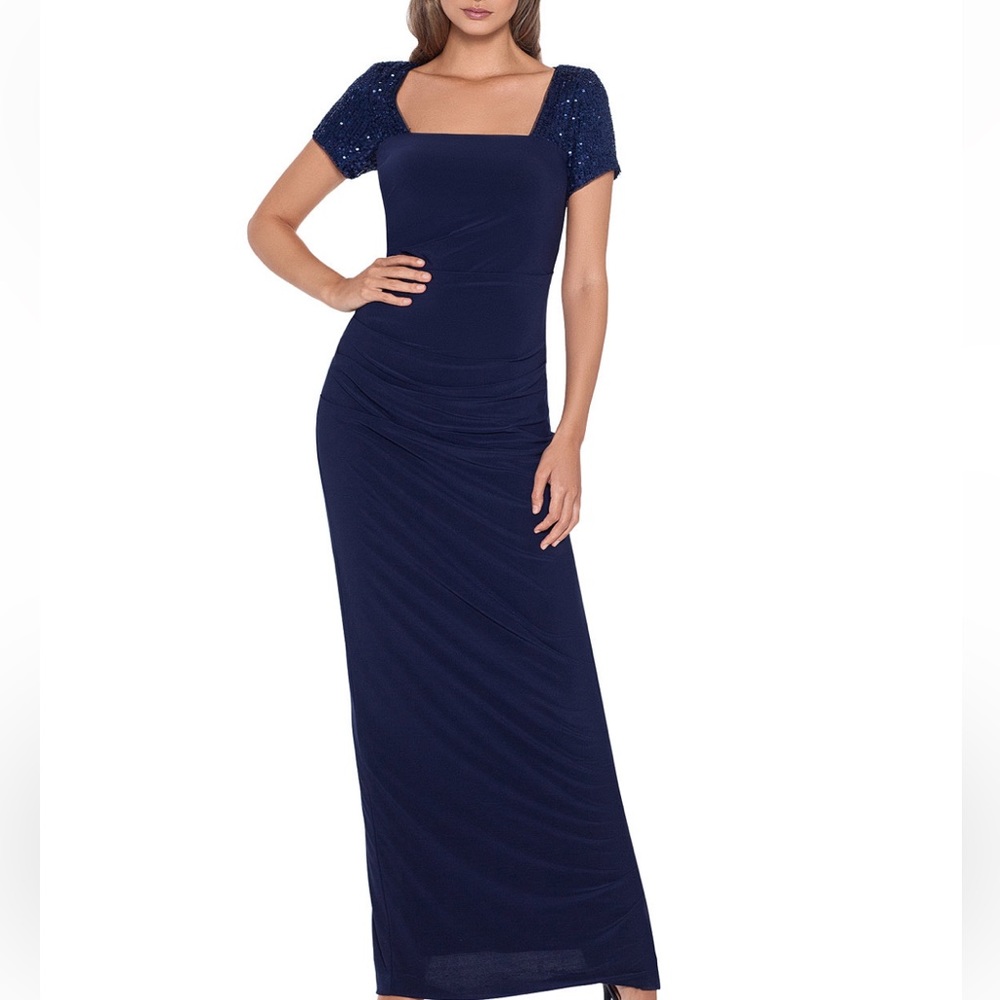 Betsy Adams Navy Blue gown sz14 New With tags